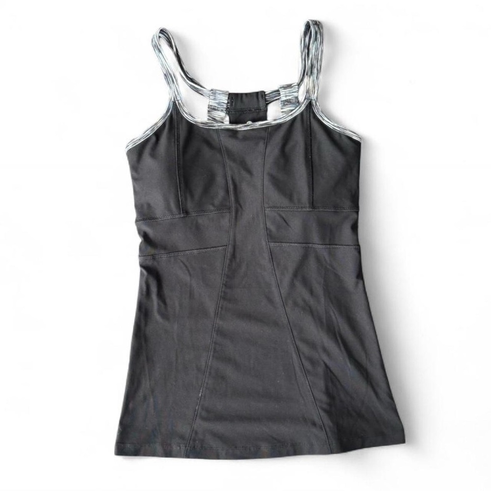 90 Degree by Reflex Black Heather Grey Cutout Racerback Athletic Tank Top Sz S